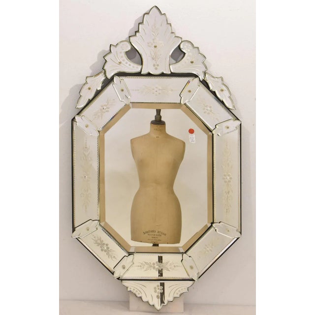Antique Venetian Mirror with Glass Fram, 20th Century For Sale - Image 3 of 10
