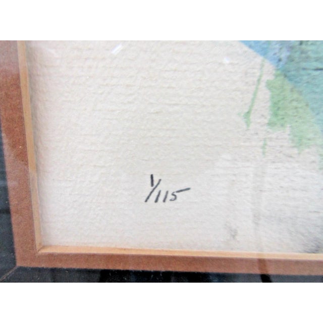 Wood 1970s Jonas Gerard Limited Edition Color Print Gouache Street Scene in Jerusalem 1/115 For Sale - Image 7 of 9