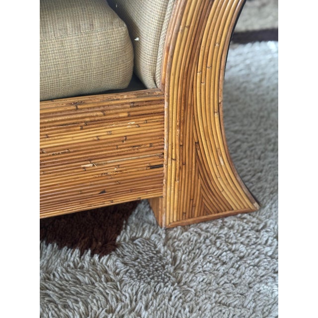 1970s Sculptural Reed Scroll Arm Chaise Lounge For Sale In Philadelphia - Image 6 of 10