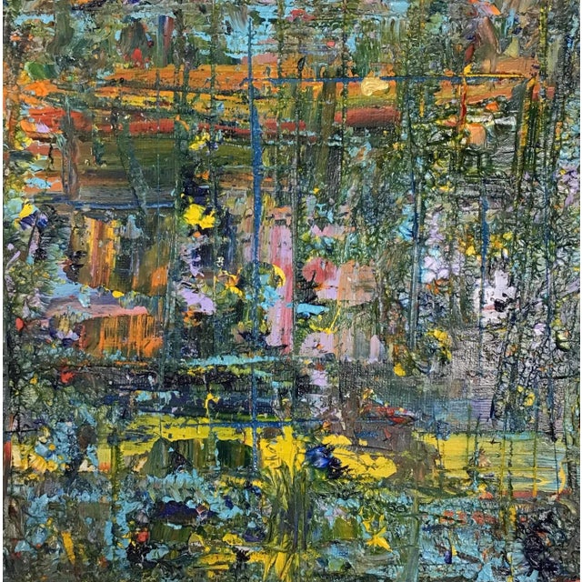 “CV092523" Original Abstract Coastal View on Canvas Panel by Stephen Stilgenbauer For Sale