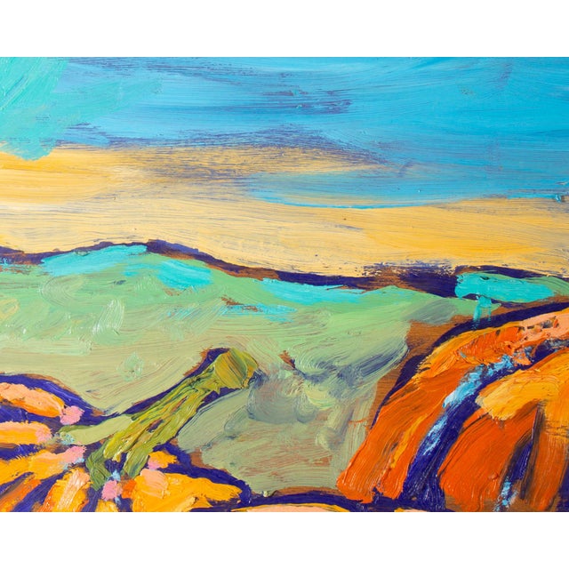 Wood Oil on Wood Panel Painting of Pumpkins Signed Shine For Sale - Image 7 of 8