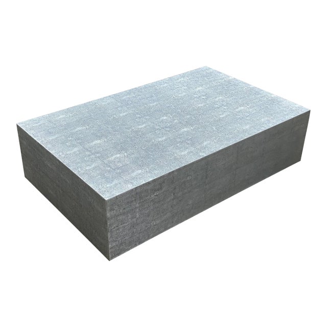 Modern Delon Coffee Table in Zinc For Sale