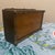 Antique Classical Revival Embossed Brass and Wood Jewelry Casket Box For Sale - Image 4 of 5