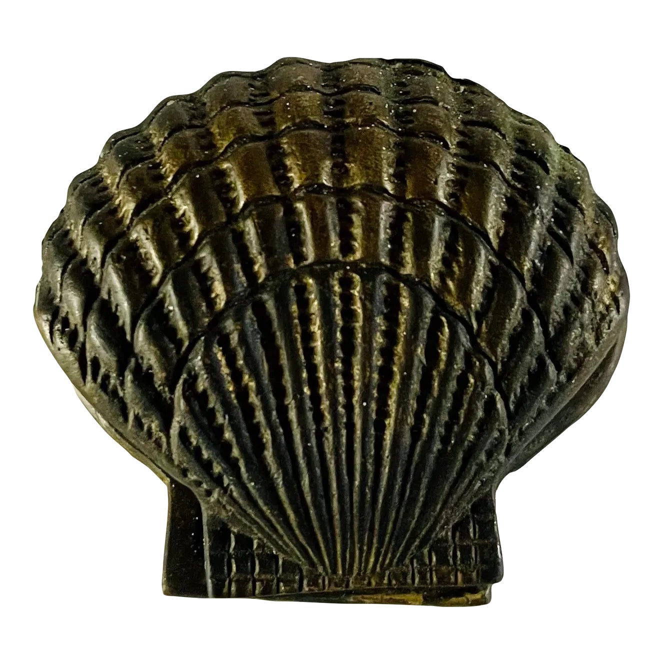Vintage Brass Seashell Paper Clasp | Chairish