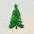 Mid-Century Boho Chic Americana Green Decorated Christmas Tree Brooch. For Sale - Image 4 of 6