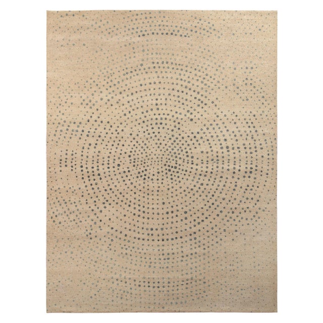 Textile Rug & Kilim’s Oversized Spotted Circles Rug in Cream and Blue, 13x19 For Sale - Image 7 of 7