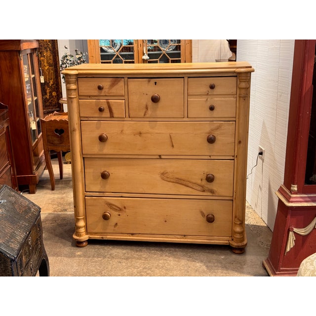 19th Century English Pine Chest of Drawers For Sale - Image 4 of 12