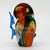 Large Blown Glass Tropical Fish Sculpture Murano Labeled, 1960s Offered for sale is a large hand-blown glass tropical fish...