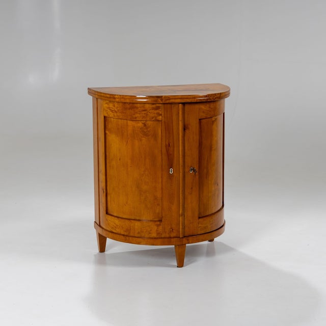 Wood Biedermeier Demi-Lune Cabinet, 1830 For Sale - Image 7 of 9