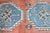 1970s Vintage Turkish Handmade Wool Cotton Orange Blue Area Rug For Sale - Image 9 of 11