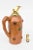 Tan Vintage Italian Wood Resin, Brass Decanter /Jug Style of Aldo Tura Barware Restored For Sale - Image 8 of 9