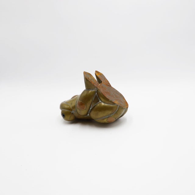 Mexican 1970s Petite Frog made in Copper and Brass For Sale - Image 3 of 5
