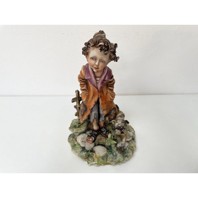 Capodimonte Boy with Dog Figurine by Milio For Sale - Image 18 of 18