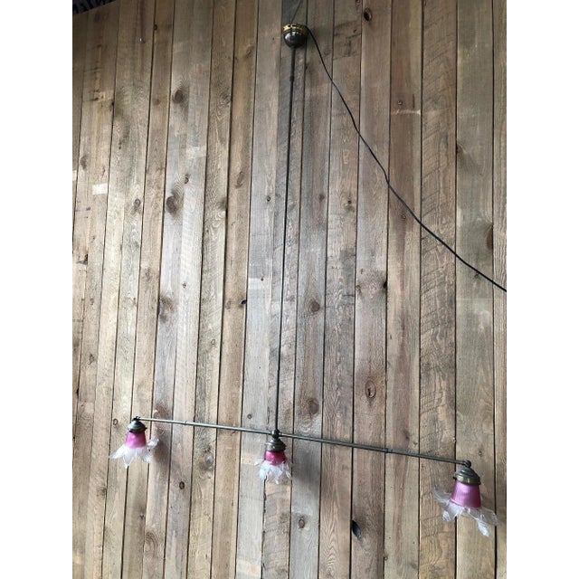 Vintage Brass Ceiling Lamp For Sale - Image 4 of 4