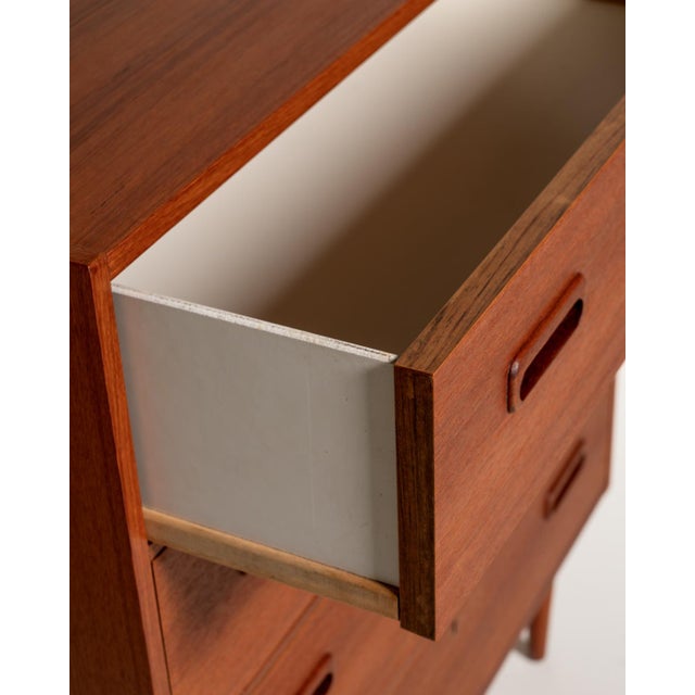 Scandinavian Teak Chest of Drawers with Four Drawers, 1960s For Sale - Image 4 of 8