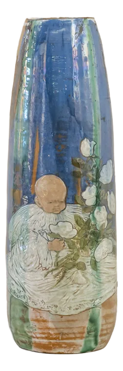 Modern Glazed Ceramic Vase, 1890s