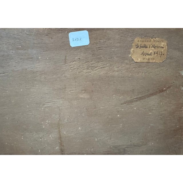 Port of Les Sables d'Olonne, 1917, Oil Paintings on Wood, Set of 2 For Sale - Image 4 of 9