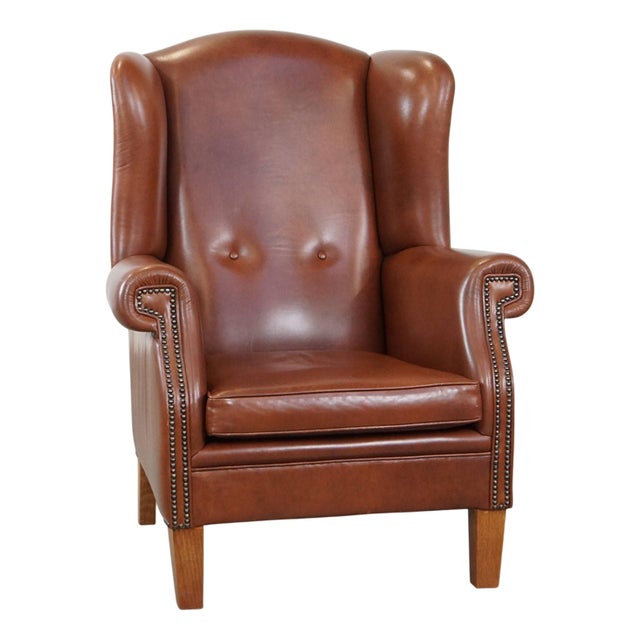 Sheep Leather Armchair For Sale