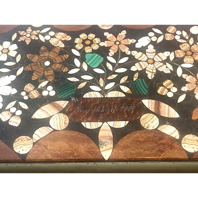 Most likely a treasure from the Grand Tour of Europe during the Victorian Period. This magnificent box so handsomely...