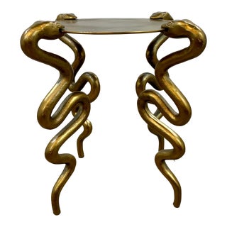 Currey and Co Gold Snake Side Table Prototype For Sale