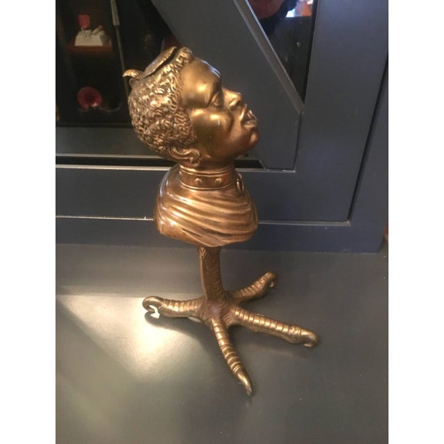French French Bronze Cigar Lighter Depicting a Head on a Rooster Talon For Sale - Image 3 of 6