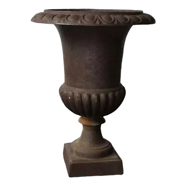 Cast Iron Urn Planter Campana, France For Sale