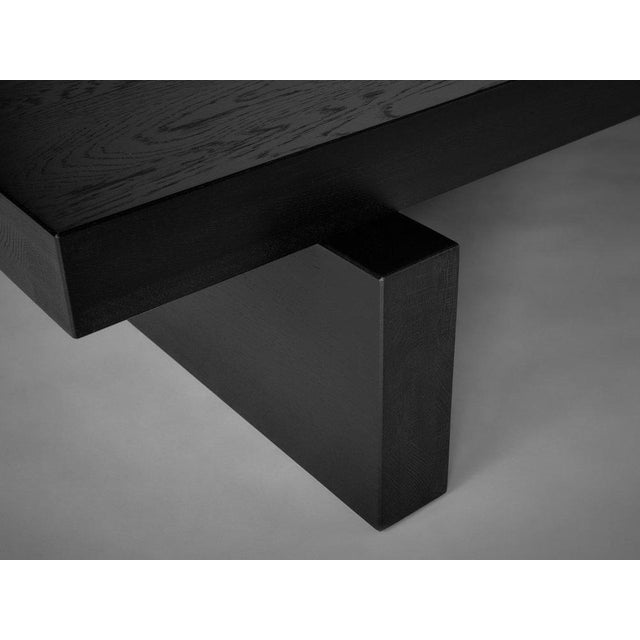 Contemporary Hari 146 Square Coffee Table in European Blackened Oak by Mokko Amsterdam For Sale - Image 3 of 8