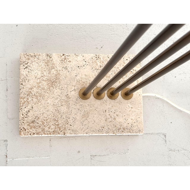 Italian Travertine and Brass Floor Lamp by Goffredo Reggiani, 1960s For Sale - Image 18 of 18