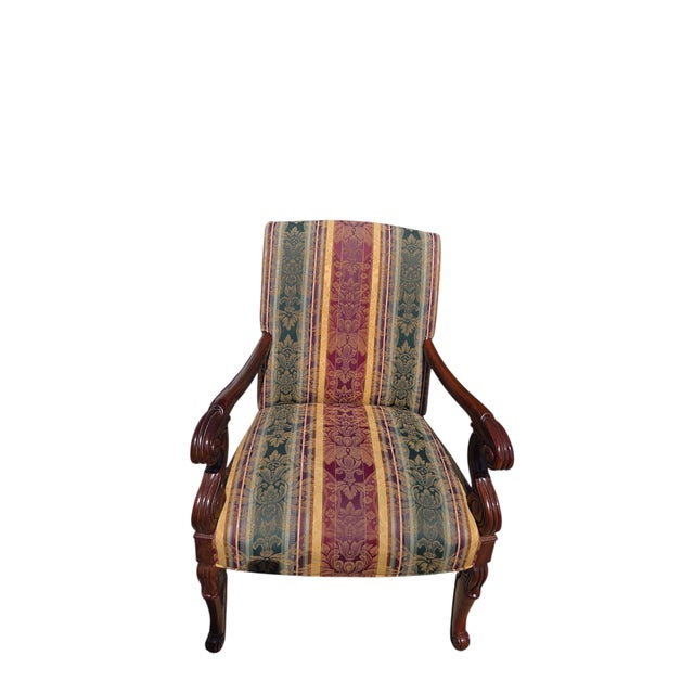 Great Chair in excellent condition. Few rub marks on wood. Please see photos as they are considered part of the...