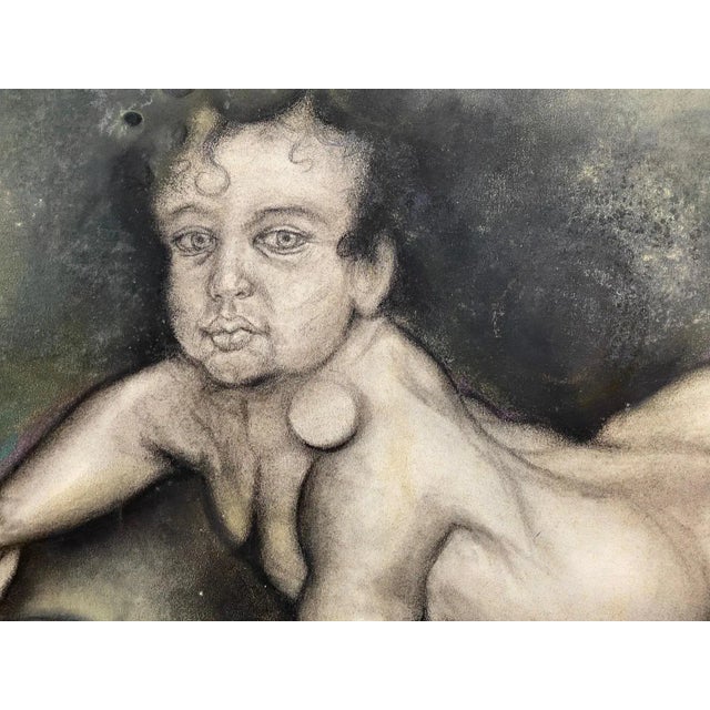 1980s José Gerson, Surrealist Composition No. 3, Pastel on Paper, 1980 For Sale - Image 5 of 7