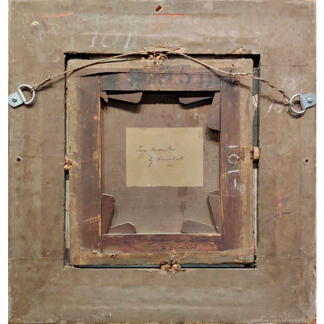 Egbert Van Heemskerck the Younger-Confession to a Monk-18th C. Oil Painting For Sale - Image 9 of 11