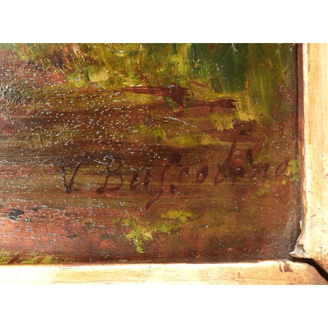 Vittorio Bussolino, Landscape Painting, Late 19th Century, Oil on Panel, Framed For Sale - Image 6 of 14