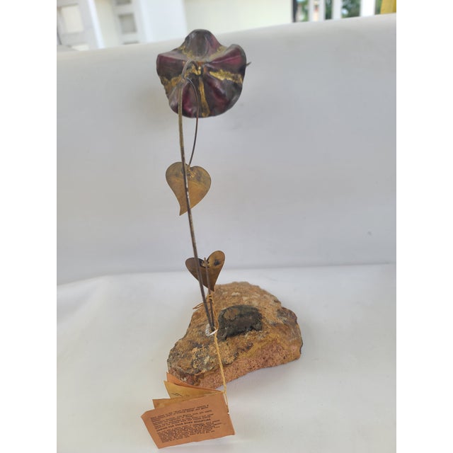 Mid-Century Modern Bijan Metal Hummingbird Sculpture For Sale - Image 3 of 9