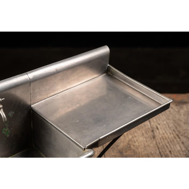 Mid 20th Century Vintage Salesman Sample Stainless Steel Sink For Sale - Image 5 of 8
