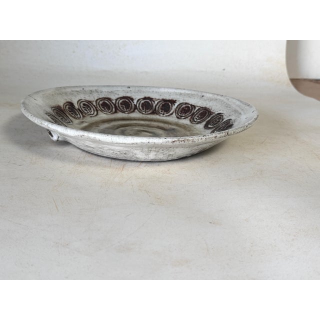 Mid-Century French Decorative Ceramic Dish attributed to Albert Thiry, 1960s For Sale - Image 12 of 14