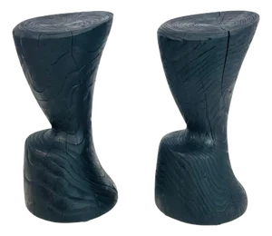Pair of "Coppa" Barstools Designed by c.r.&s. Riva 1920, Italy 2022