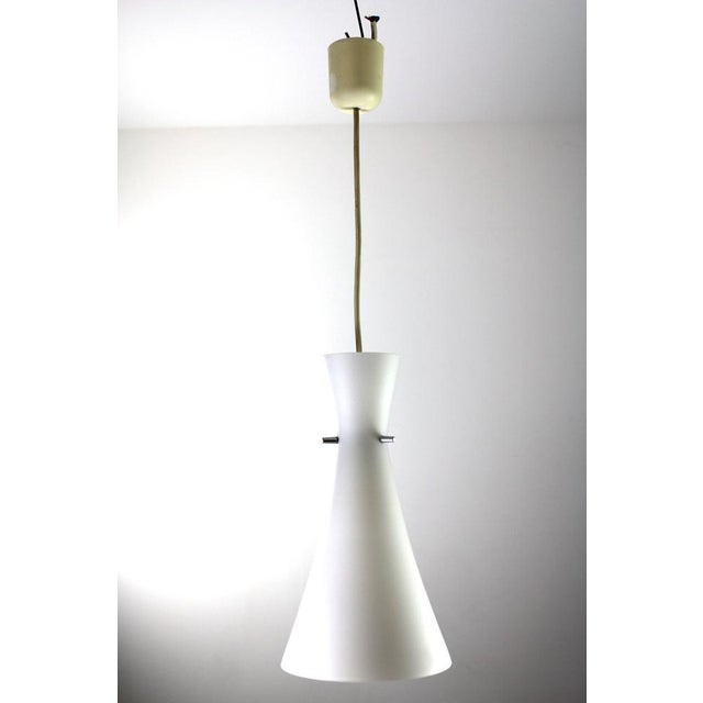 Rupert Nikoll Pendant Lamp in White Opal Glass from Nikoll, 1960s For Sale - Image 4 of 6