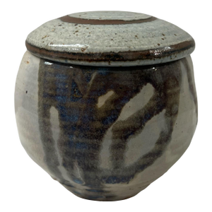 Vintage Mid Century Modern Pottery Lidded Jar Ceramic Studio Pottery 1960s