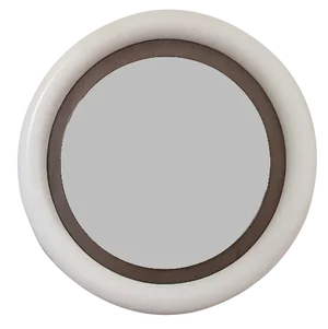 Round White Backlit Mirror, 1970s
