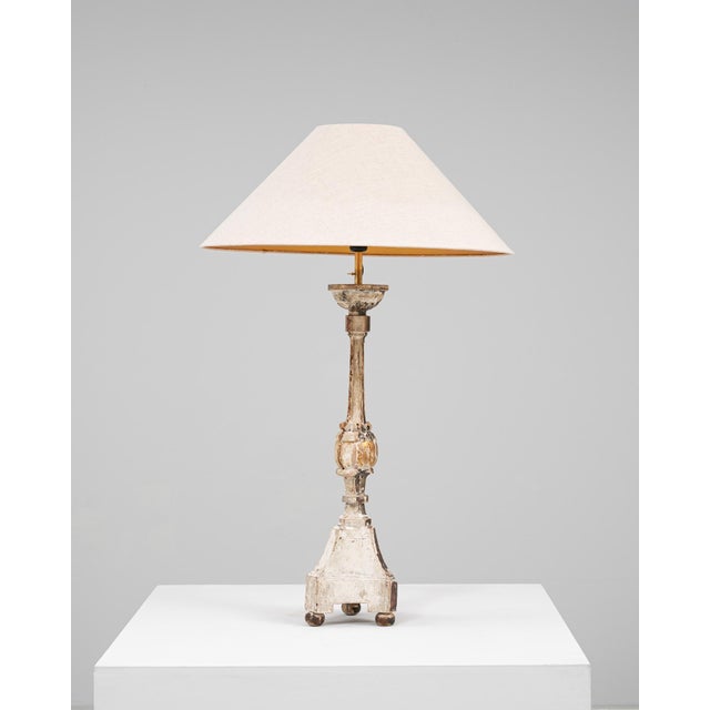 Brown 19th Century French Wooden Table Lamp For Sale - Image 8 of 12