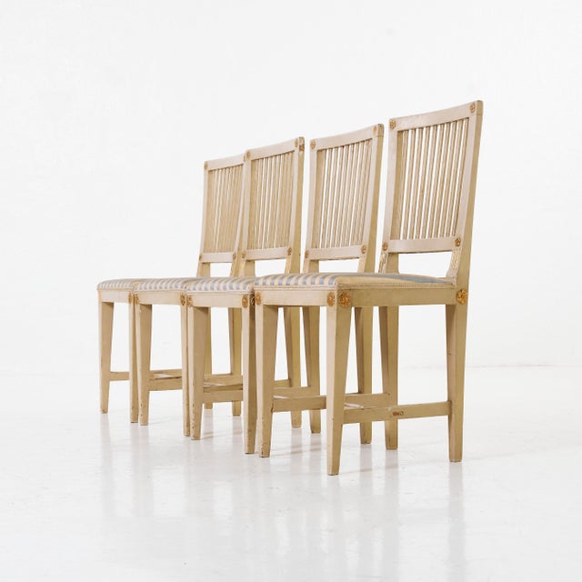 Gustavian Chairs, 1850s, Set of 4 For Sale - Image 9 of 11