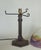 Mauve Large 1920s French Art Deco Muller Freres Mauve Mottled Glass & Wrought Iron Table Lamp For Sale - Image 8 of 10