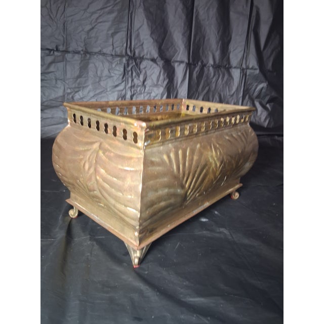 Mid Century Solid Brass Jardiniere / Planter / Cachepot For Sale - Image 10 of 10