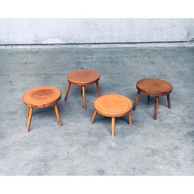 Mid-Century Low Side Table Set, Belgium, 1950s, Set of 4 For Sale - Image 15 of 18