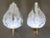 La Murrina La Murrina Murano White and Clear Glass Leaf Wall Sconces - a Pair For Sale - Image 4 of 13