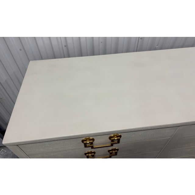 Vintage Chinoiserie Mahogany Ivory Dresser by Landstrom Furniture For Sale - Image 9 of 12