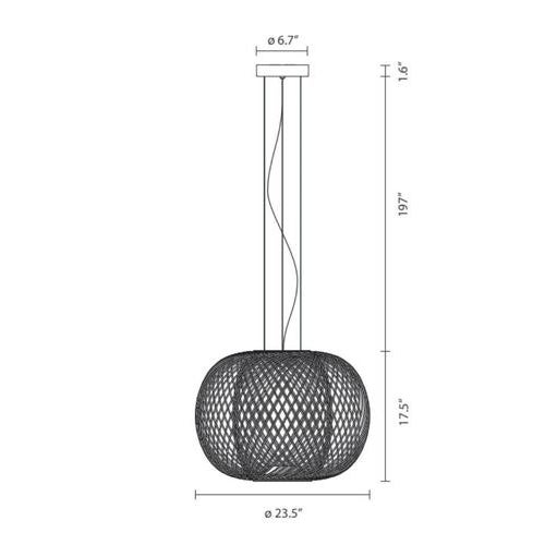 Golden Matte Anwar T 45 Suspension Lamp by Stephen Burks for Parachilna For Sale - Image 3 of 7