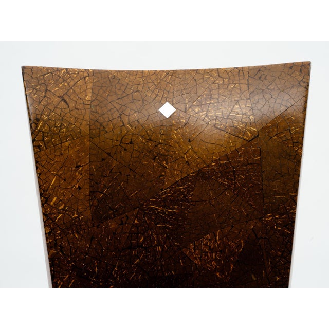 1990s Coconut Shell & Mother of Pearl Inlay Chairs - A Pair For Sale - Image 4 of 10