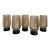 Set of 5 Mid-Century Modern Smoky Brown Architectural Beverage Glasses For Sale