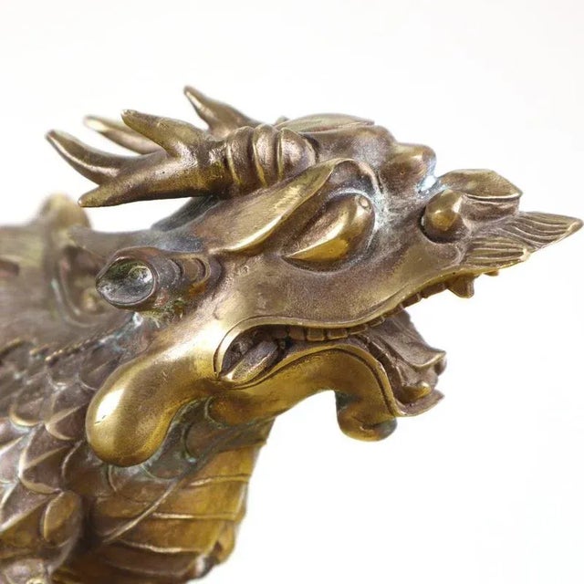 Chinese Brass Dragon Sculpture For Sale - Image 10 of 12